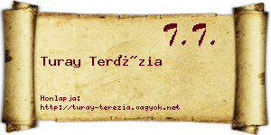 Turay Terézia névjegykártya