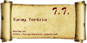 Turay Terézia névjegykártya